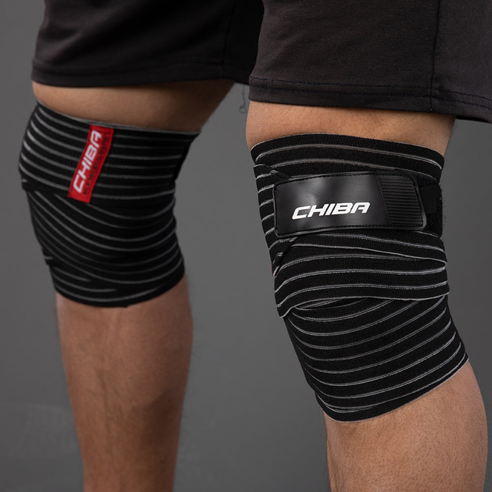 CHIBA Knee Wrap Pro 專業深蹲加強護膝 黑色