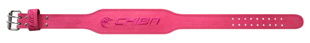 CHIBA Leather Belt 經典真皮重訓健力腰帶 粉紅色