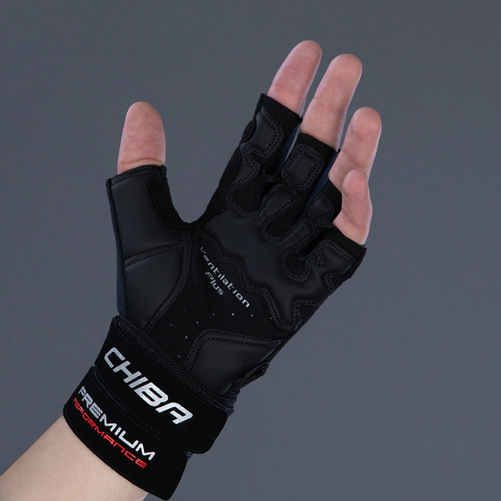 CHIBA Premium Wristguard 頂級護腕防護健身手套 黑色