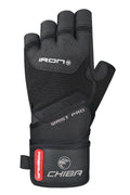 CHIBA Iron Premium III Weightlifting Gloves — Black
