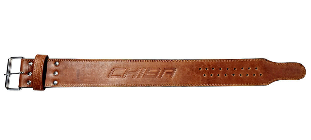 CHIBA Premium Belt Classic 頂級牛皮經典健力腰帶 棕色